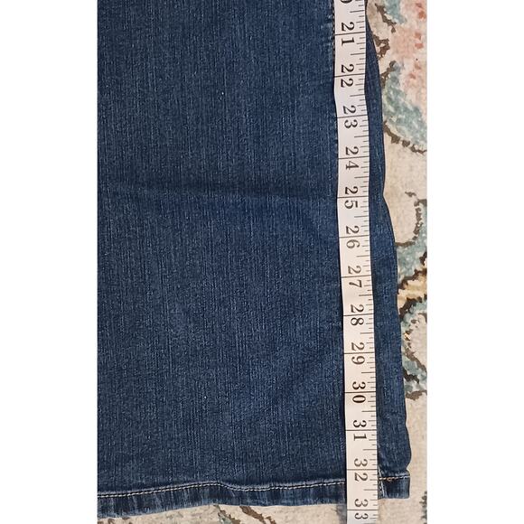 Maurices Mjeans Slim Boot High-Rise Curvy Stretch 14 Long 34Wx33L belt loop hole - Picture 6 of 9